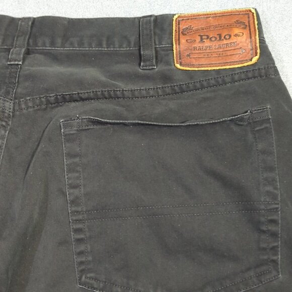 Polo Ralph Lauren Pants Men's 36x32 Fits 34x31 Black 5 Pocket Chino - Picture 4 of 12